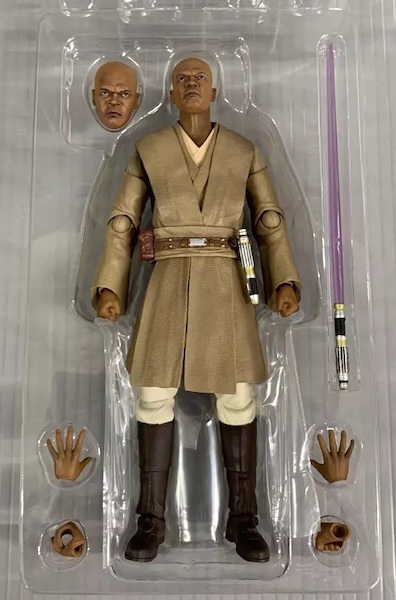 S.H. Figuarts Star Wars Episode II Attack of the Clones Mace Windu open box. Click to sell or value yours