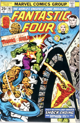 Fantastic Four #167: Hulk vs Thing battle concludes