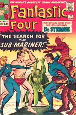Fantastic Four #27: 1st Dr Strange cover appearance; crossover with FF. Click for appraisal