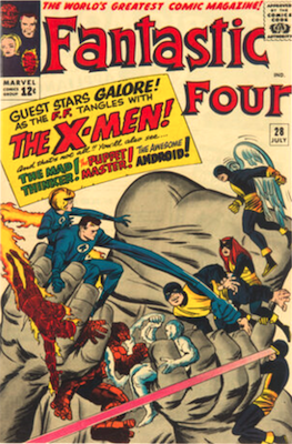 Fantastic Four #28: X-Men Crossover. Click for values