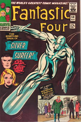 Fantastic Four #50: Classic Silver Surfer cover. Click for values