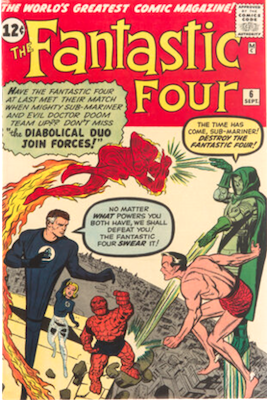 Fantastic Four #6: Sub-Mariner and Doctor Doom team-up. Click to sell or value one