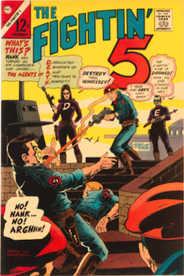 Fightin' Five #40: 1st Peacemaker. Charlton Comics. Click for values