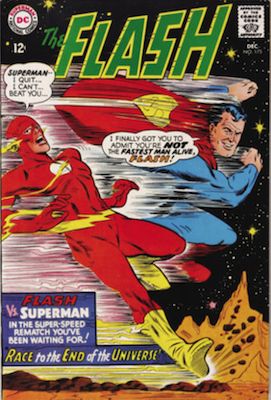 Flash #175: 2nd Superman vs Flash race. Click for values