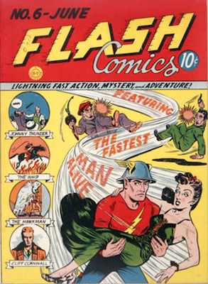 Flash Comics #6: 2nd Flash cover. Click for values
