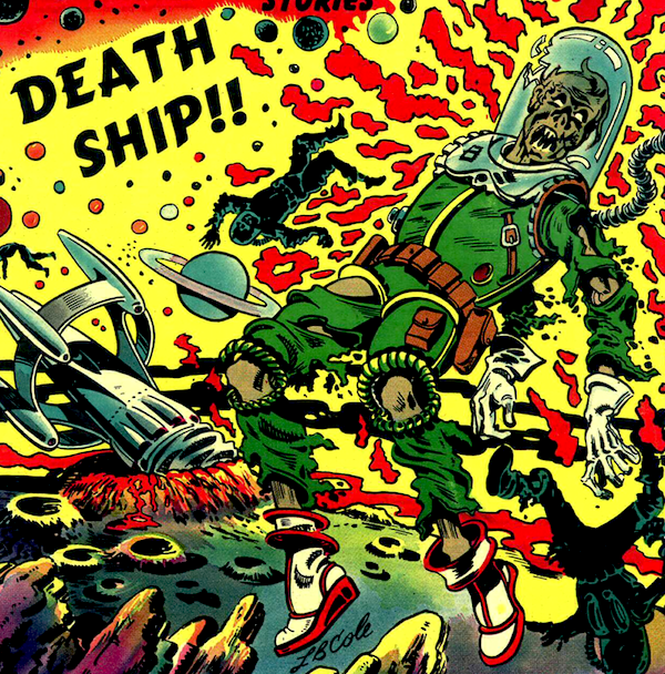 Ghostly Weird Comics #122: Death Ship alien undead sci-fi story