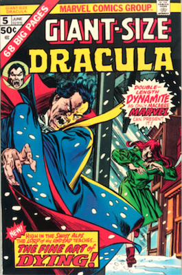 Giant-Size Dracula #5: 1st Byrne art for Marvel. Click for values