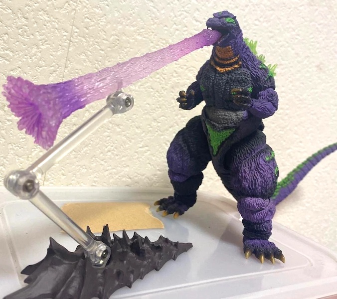 S.H.Monsterarts Godzilla Feat. EVA-01 assembled. Click to value one
