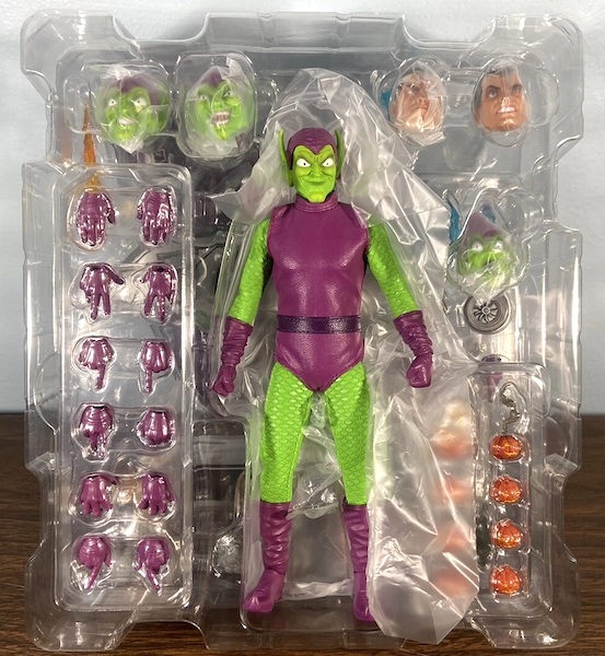 Mezco One:12 Collective Marvel Green Goblin Deluxe Figure open box. Click to value or sell one