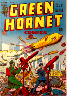 Green Hornet Comics #24: Classic Japanese poison rockets cover