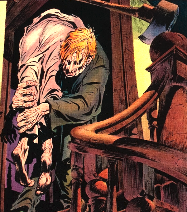 Haunt of Fear #20: axe murderer carrying victim