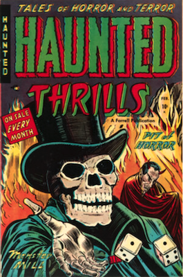 Haunted Thrills #6: Classic roll the dice skeleton cover