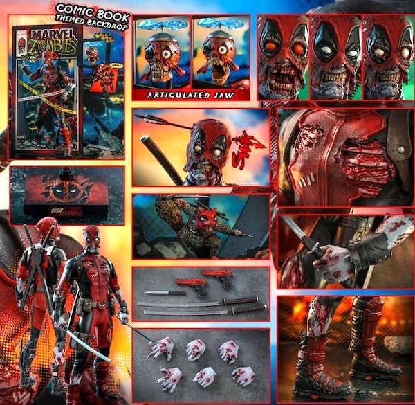 Released in 2021 by Hot Toys, Hot Toys Marvel Zombies Zombie Deadpool open box. Click for a free appraisal