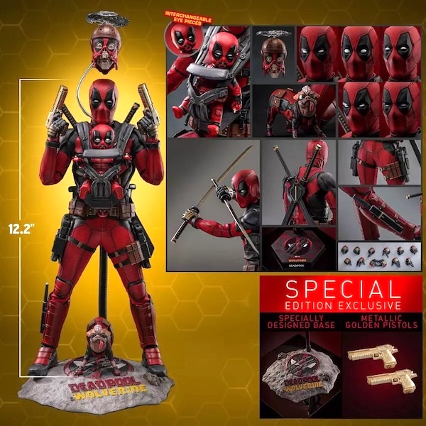 Hot Toys Deadpool and Wolverine Special Edition Deadpool 1/6th Scale Figure open box. Click for appraisal