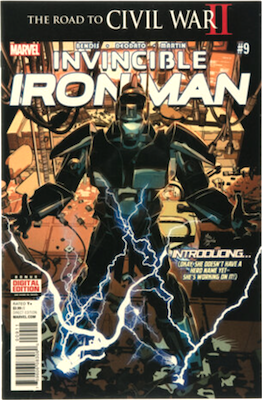 Invincible Iron Man #9: 1st Ironheart. Click to have your comics valued