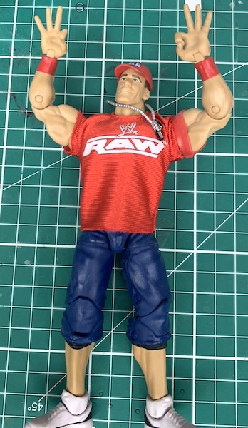 WWE Elite Fan Central K-mart Exclusive John Cena Action Figure out of the pack. Click to value one