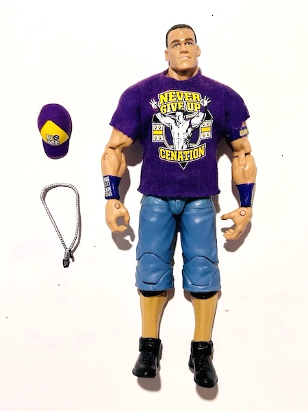 WWE Elite Series 11 John Cena Action Figure out of the pack. Click to value one
