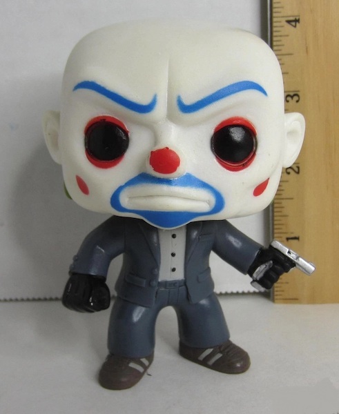 Funko Pop! #37 The Dark Knight Trilogy the Joker (Bank Robber) out of the box. Click to sell or appraise one