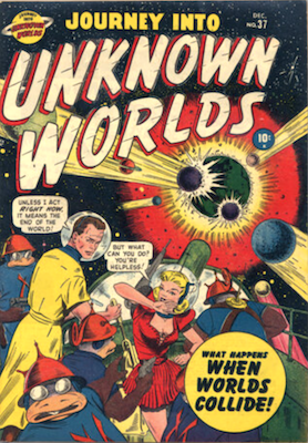 Journey into Unknown Worlds #37 (#2): Planets collide cover story