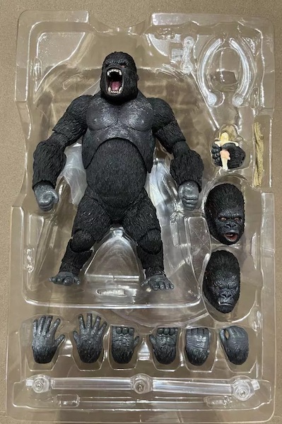 S. H. Monster Arts King Kong The 8th Wonder Of The World Figure open box. Click to value or sell one