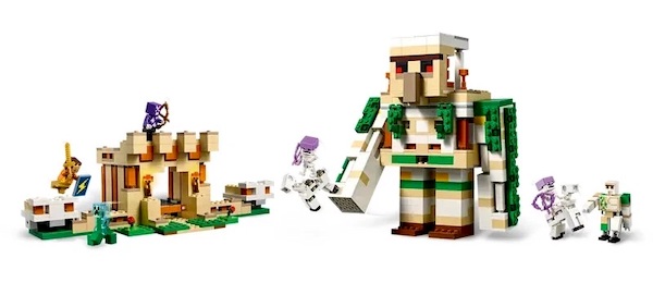 LEGO Minecraft 21250 The Iron Golem Fortress assembled. Click to value one