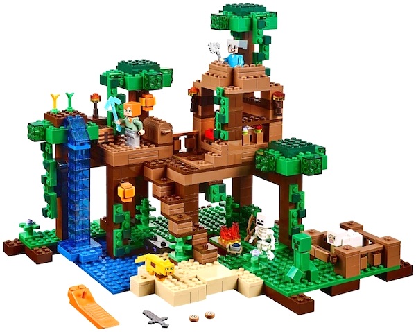 LEGO Minecraft 21125 The Jungle Tree House assembled. Click to sell or value yours