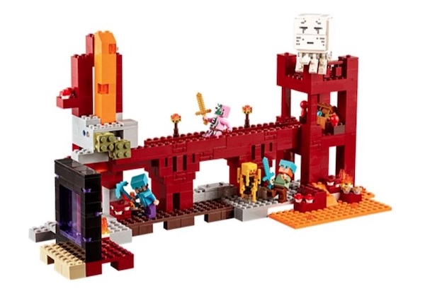 LEGO Minecraft 21122 The Nether Fortress assembled. Click to value yours