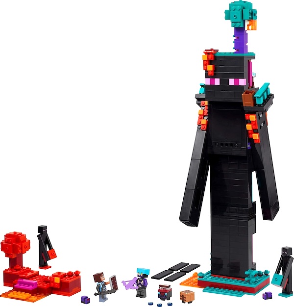 LEGO Minecraft 21279 The Enderman Tower assembled. Click to value one