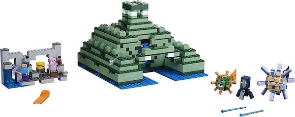 LEGO Minecraft 21136 The Ocean Monument assembled. Click to value yours