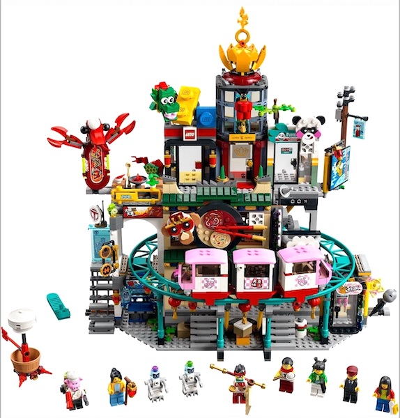 LEGO 80036 Monkie Kid The City of Lanterns assembled. Click to sell or value one