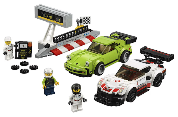 LEGO Porsche 911 Speed Champions: Porsche 911 RSR and Porsche 911 Turbo 3.0 out of the box and built