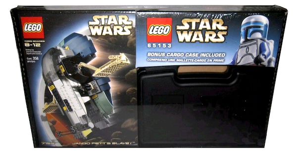 Star Wars LEGO 65153-7153 Jango Fett's Slave 1 (2002). Complete with bonus carrying case. Click to appraise yours free