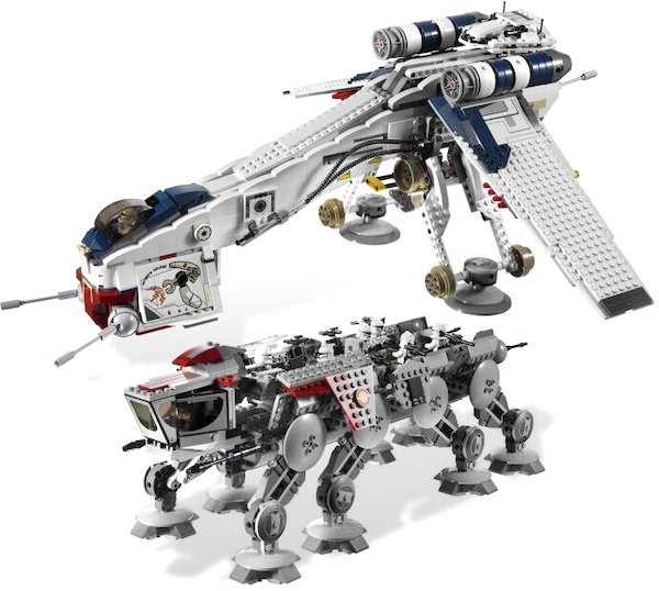 LEGO Star Wars Republic Dropship with AT-OT Walker out of the box. Click to appraise yours