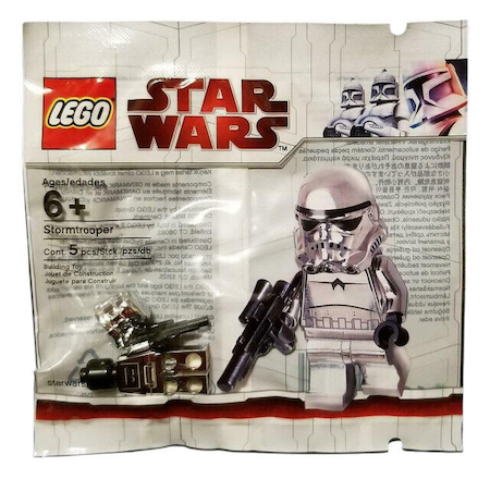 LEGO Promotional Toys R Us Chrome Stormtrooper in the original bag. Click to appraise yours FREE