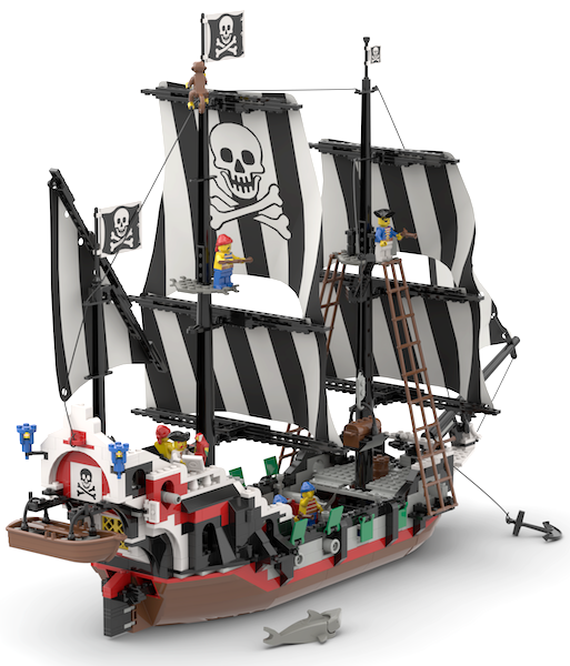 LEGO System Pirates Skulls Eye Schooner out of the box. Click to have yours valued FREE