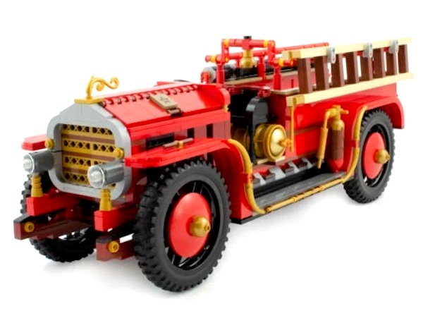 LEGO BL19002 BrickLink Antique Fire Engine assembled. Click to value or sell one today