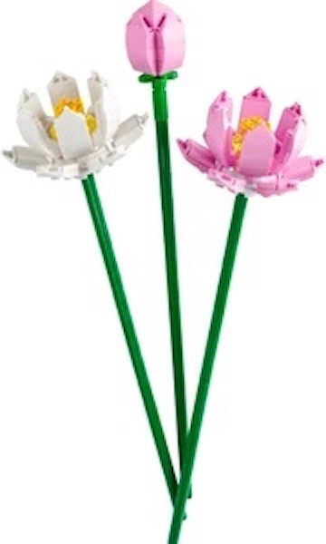 LEGO 40647 Lotus Flowers assembled. Click to get your LEGO valued