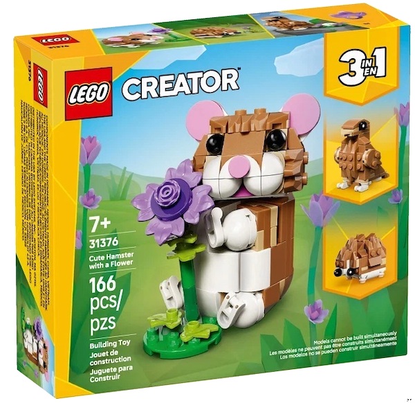 LEGO 31376 Cute Hamster with a Flower. Click to value LEGO