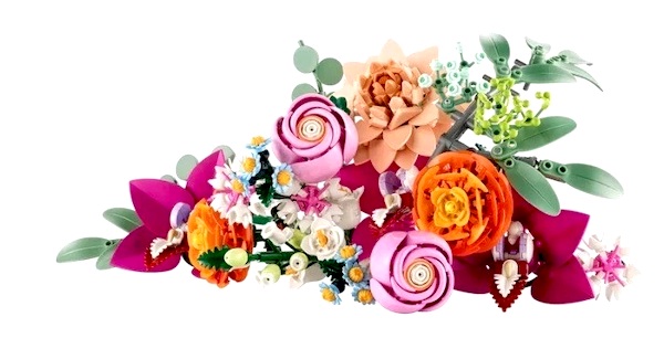 LEGO 10342 Pretty Pink Flower Bouquet assembled. Click to value yours