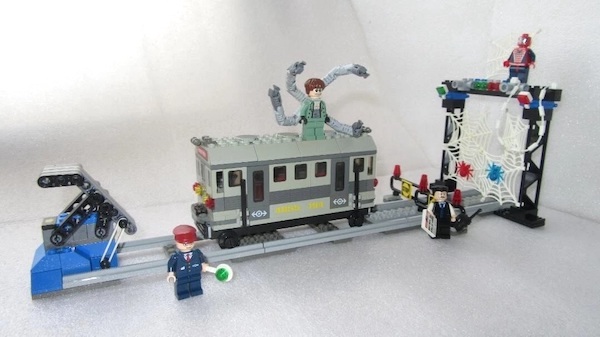 LEGO 4855 Spider-Man's Train Rescue assembled. Click to sell or appraise one