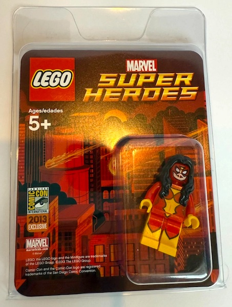 LEGO COMCON027-1 2013 SDCC Exclusive Spider-Woman. Rare and expensive! Click to sell or have yours valued