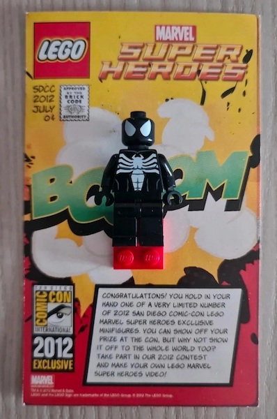 LEGO COMCON023-1 2012 SDCC Exclusive Spider-Man in Black Symbiote Costume. Click to value yours