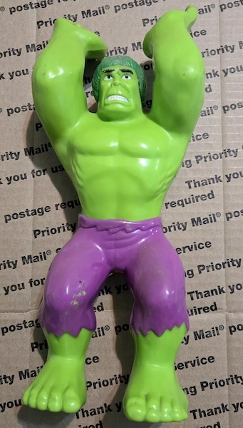 REMCO Incredible Hulk Log Throwing Hulk out of the box. Click to value or sell yours