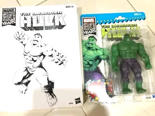 2019 SDCC Marvel Legends 80th Anniversary Retro Card Green Hulk Figure. Click to value or sell one