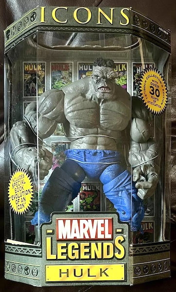 Marvel Legends Icons 12" Incredible Hulk Grey Variant Figure. Click to value or sell one