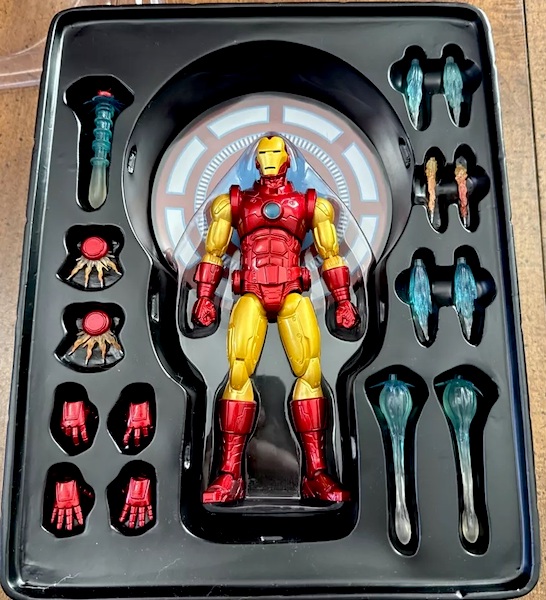 One:12 Collective Marvel Iron Man Figure open box. Click to value or sell yours