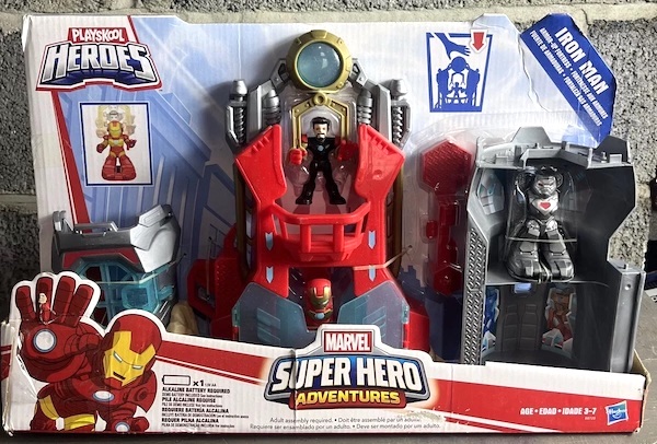 Marvel Super Hero Adventures Iron Man Armor-Up Fortress Playset. Click to value or sell yours