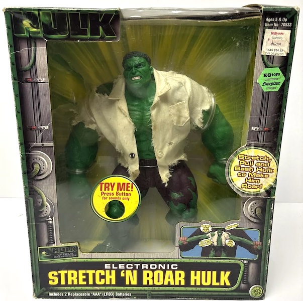 Electronic Stretch and Roar Incredible Hulk Figure. Click to value or sell yours