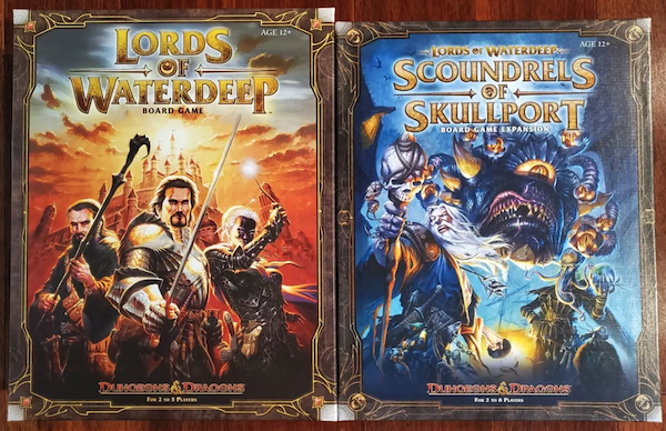 D&D Lords of Waterdeep board game plus expansion, Scoundrels of Skullport. Click to sell or value yours
