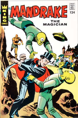 Mandrake the Magician #5: Flying saucer cover. Click to sell your great sci-fi comics